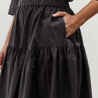 Black Crane Gathered Culottes, Black