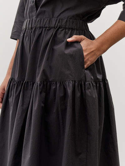 Black Crane Gathered Culottes, Black
