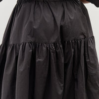 Black Crane Gathered Culottes, Black