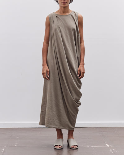 Black Crane Greek Column Dress, Cement