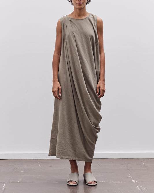Black Crane Greek Column Dress, Cement