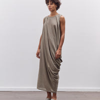 Black Crane Greek Column Dress, Cement