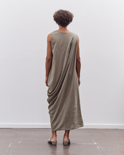 Black Crane Greek Column Dress, Cement