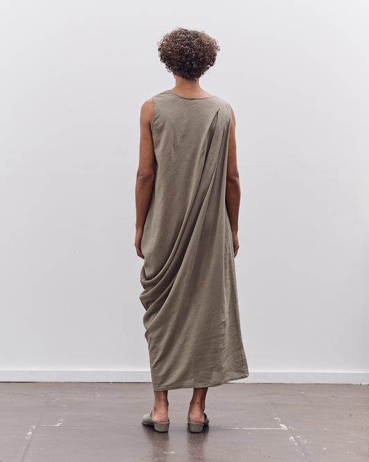 Black Crane Greek Column Dress, Cement