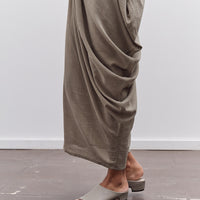 Black Crane Greek Column Dress, Cement