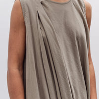 Black Crane Greek Column Dress, Cement