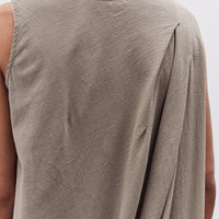 Black Crane Greek Column Dress, Cement