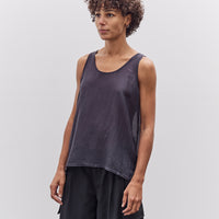 Black Crane Loose Tank Top, Navy