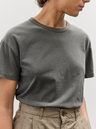 Black Crane Regular Short Sleeve Tee, Slate