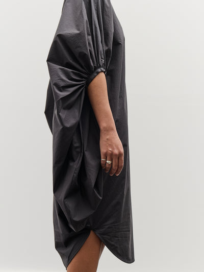 Black Crane Tear Drop Dress, Black