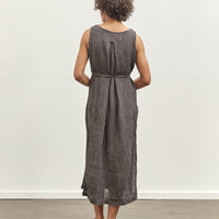 Black Crane Obi Dress, Grey Navy