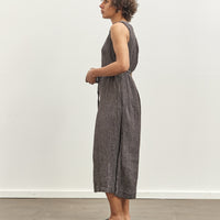 Black Crane Obi Dress, Grey Navy