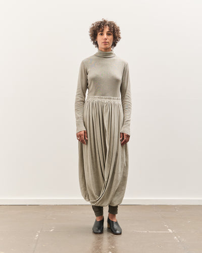 Black Crane Double Mesh Turtleneck, Limestone