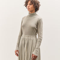 Black Crane Double Mesh Turtleneck, Limestone