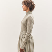 Black Crane Double Mesh Turtleneck, Limestone