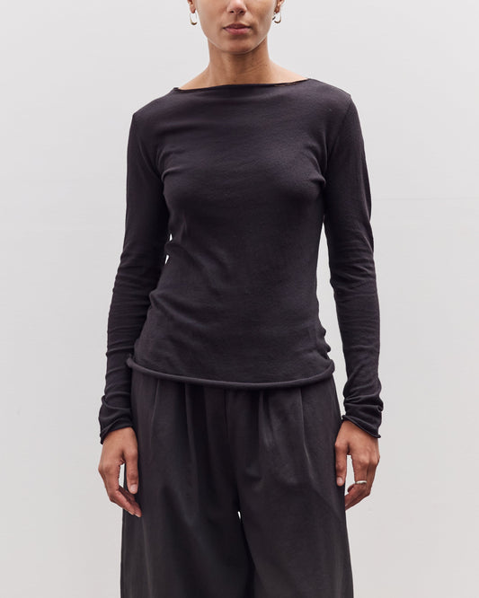 Boat Neck Long Sleeve, Black