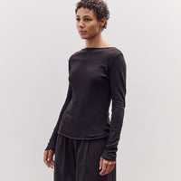 Boat Neck Long Sleeve, Black