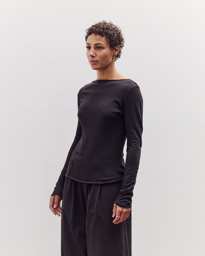 Boat Neck Long Sleeve, Black