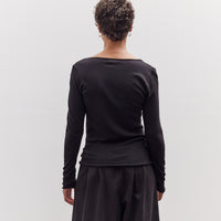 Boat Neck Long Sleeve, Black