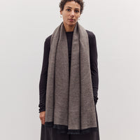 Light Wool Wide Scarf, Grey