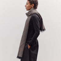 Light Wool Wide Scarf, Grey