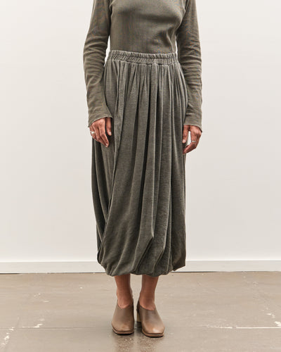 Black Crane Double Layered Drapy Skirt, Slate