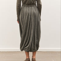 Black Crane Double Layered Drapy Skirt, Slate