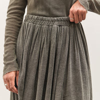 Black Crane Double Layered Drapy Skirt, Slate