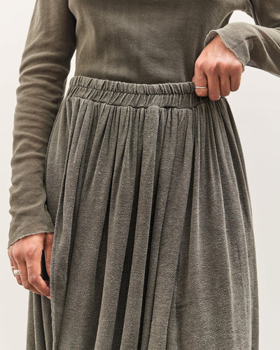 Black Crane Double Layered Drapy Skirt, Slate