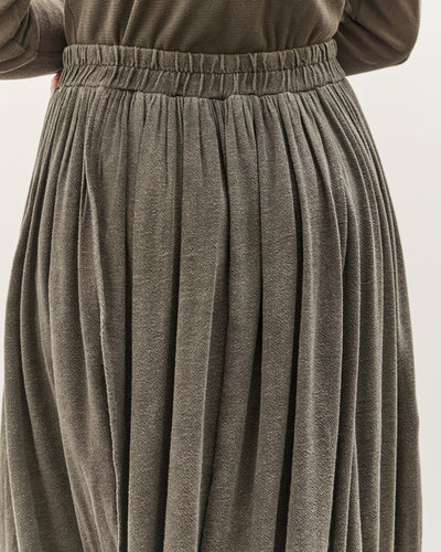Black Crane Double Layered Drapy Skirt, Slate