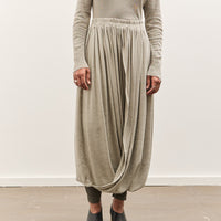 Black Crane Double Layered Drapy Skirt, Limestone