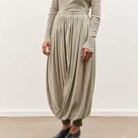 Black Crane Double Layered Drapy Skirt, Limestone