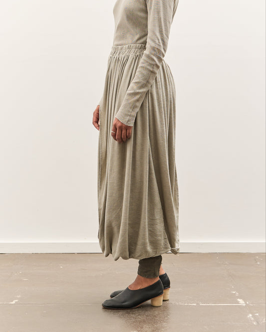 Black Crane Double Layered Drapy Skirt, Limestone