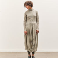 Black Crane Double Layered Drapy Skirt, Limestone