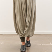 Black Crane Double Layered Drapy Skirt, Limestone