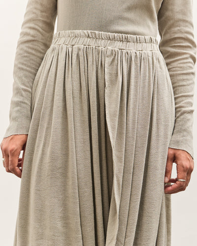 Black Crane Double Layered Drapy Skirt, Limestone