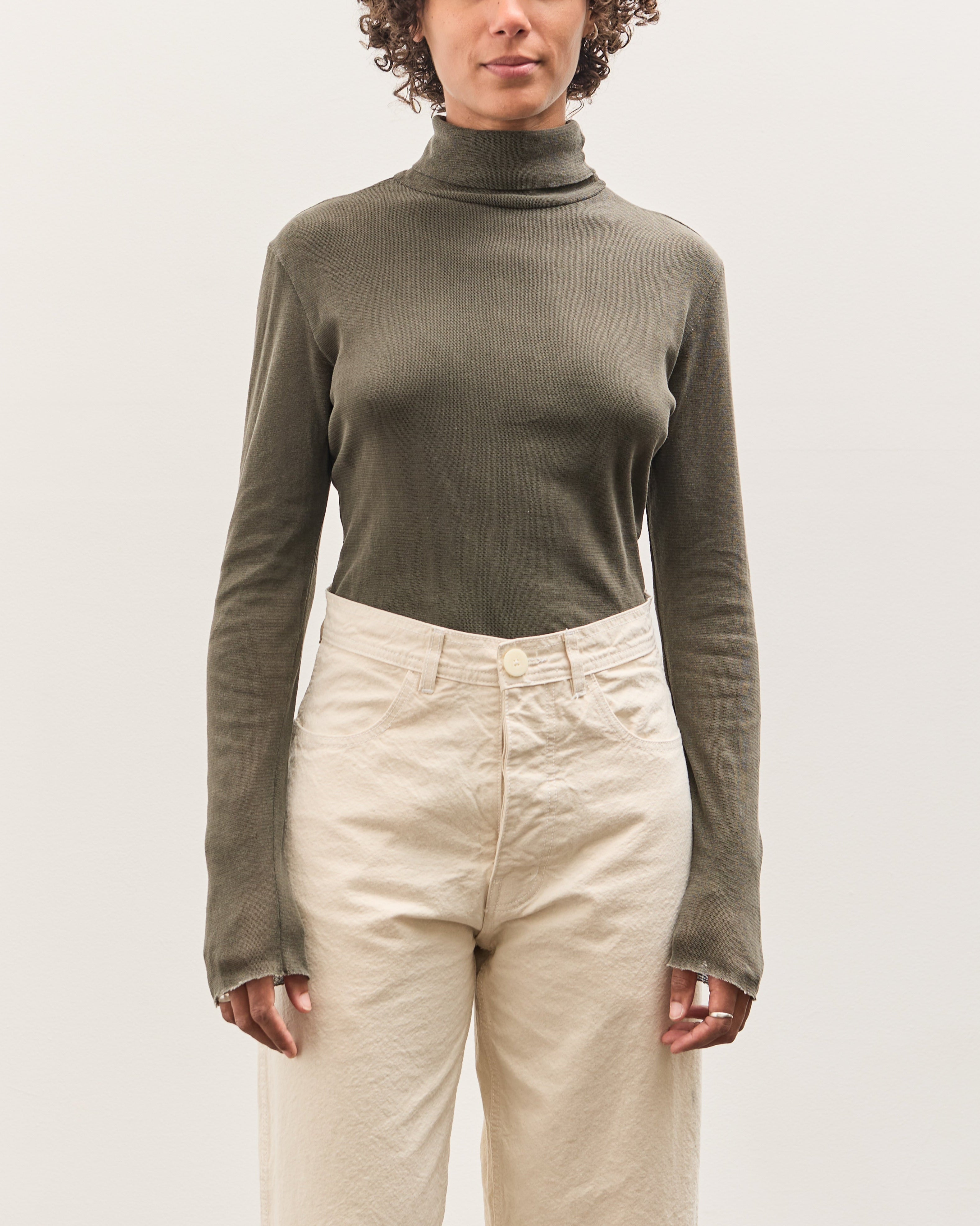 Black Crane Double Mesh Turtleneck, Slate – Glasswing