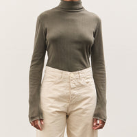 Black Crane Double Mesh Turtleneck, Slate