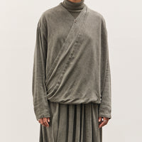 Black Crane Drapey Shirts, Slate