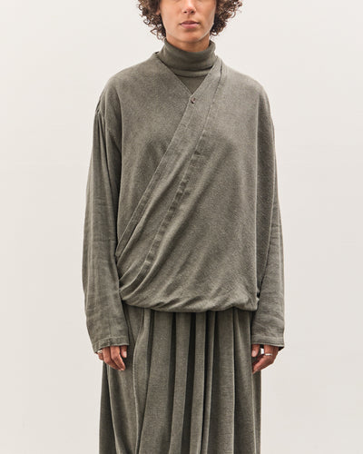 Black Crane Drapey Shirts, Slate