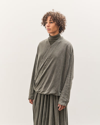 Black Crane Drapey Shirts, Slate