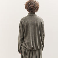 Black Crane Drapey Shirts, Slate