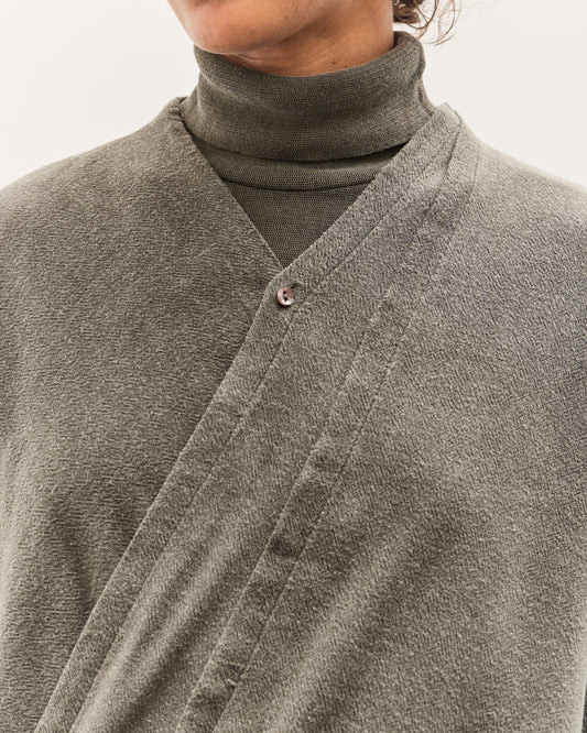 Black Crane Drapey Shirts, Slate