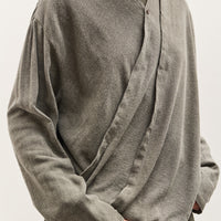 Black Crane Drapey Shirts, Slate