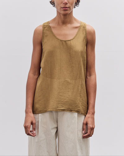 Black Crane Loose Tank Top, Dk. Olive