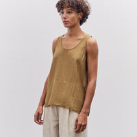 Black Crane Loose Tank Top, Dk. Olive