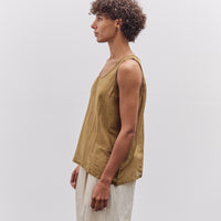 Black Crane Loose Tank Top, Dk. Olive