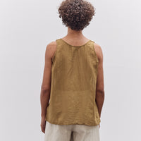 Black Crane Loose Tank Top, Dk. Olive