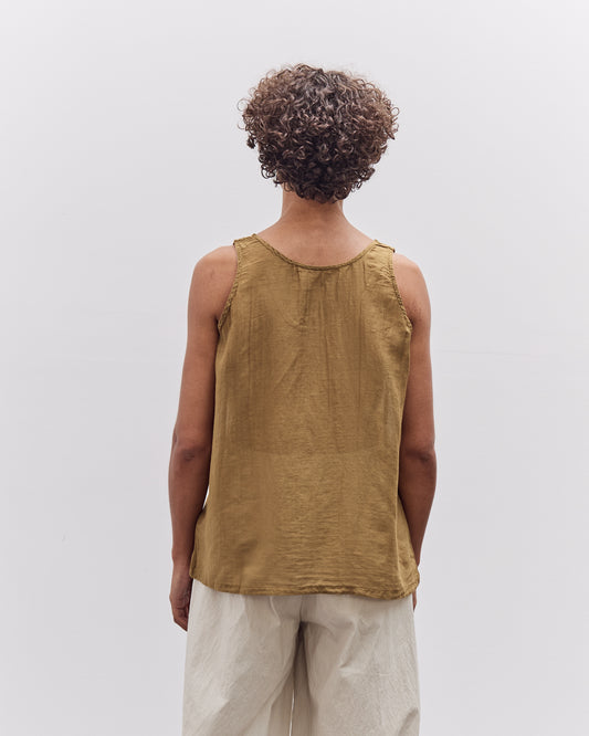 Black Crane Loose Tank Top, Dk. Olive