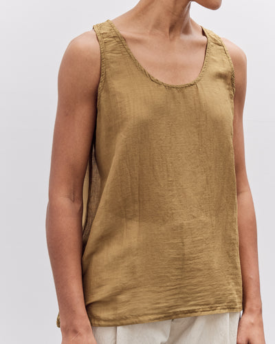 Black Crane Loose Tank Top, Dk. Olive